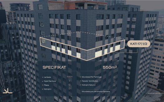 17th Floor – 545 m² Office for #RENT in Pejton, Pristina